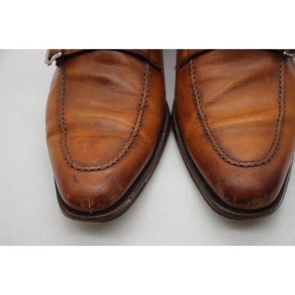 Magnanni Double Monk Strap Men's Size 9 M Brown Dress Shoes 12754 - Picture 11 of 12